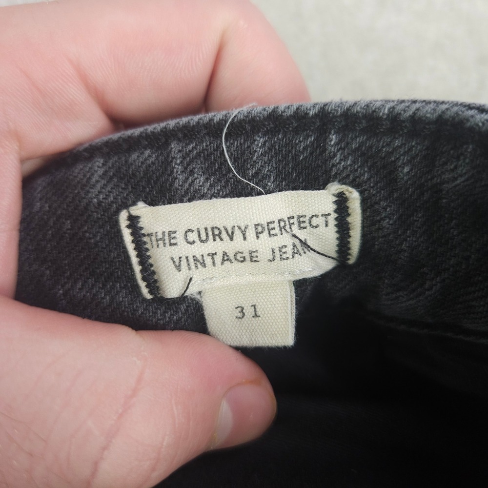 Madewell The Curvy Perfect Vintage Jeans Womens 31 (32) Black High Rise Denim - Picture 4 of 11